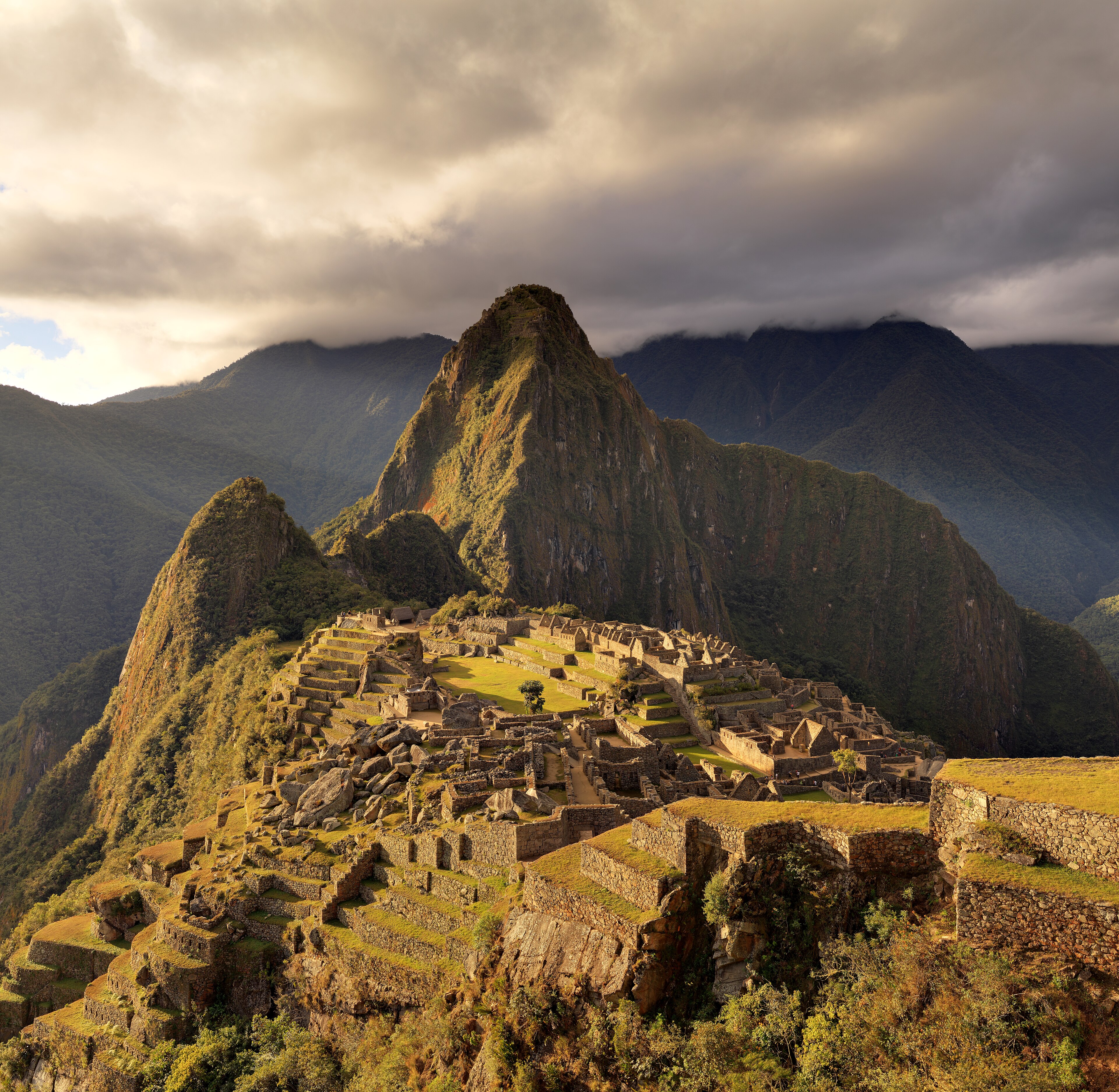 The Macchu Picchu, a UNESCO World Heritage Site near Cusco in Peru, at twilight