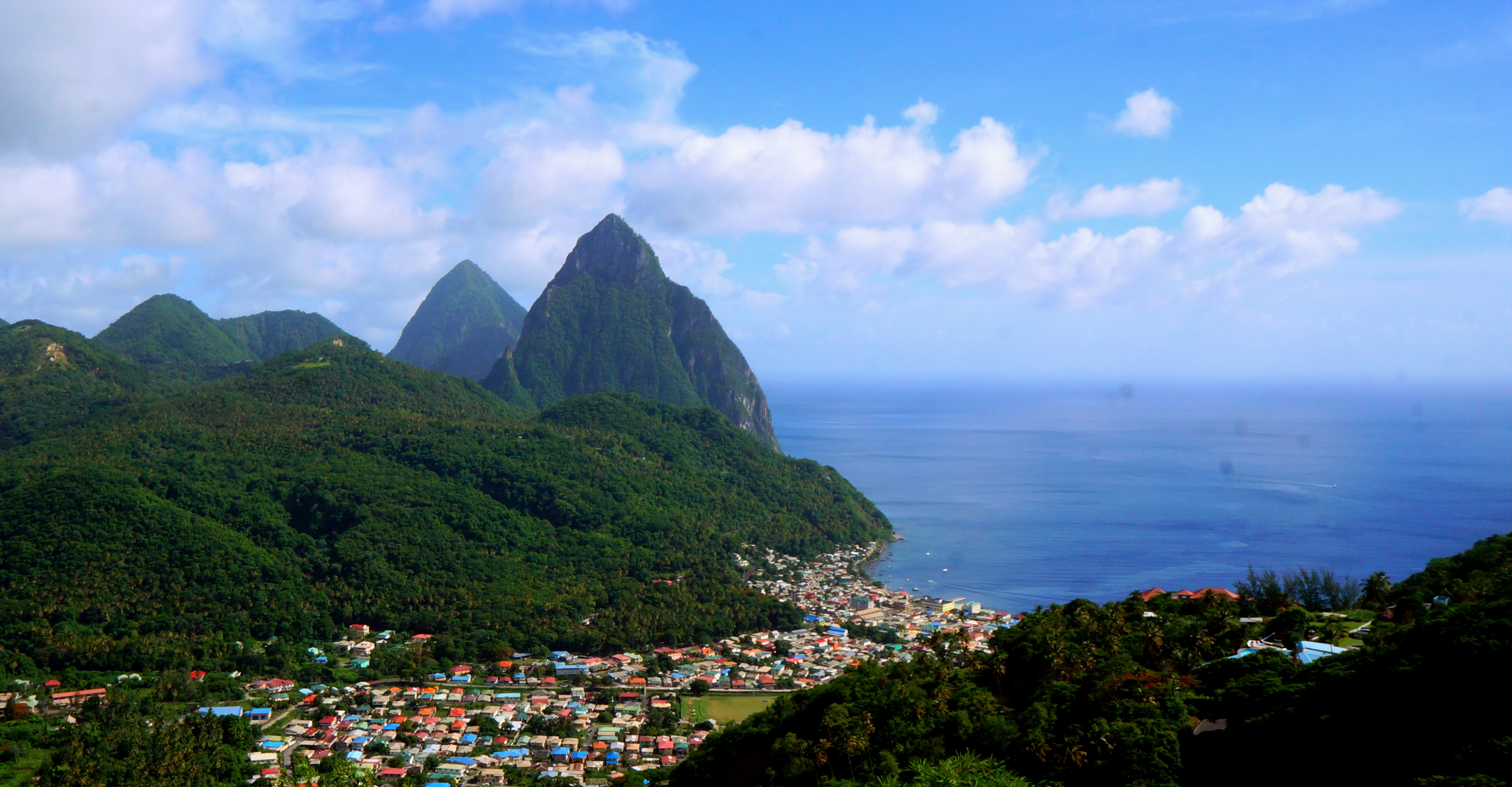 The Pitons, Soufrière, and the Caribbean Sea (UNESCO World Heritage Site)